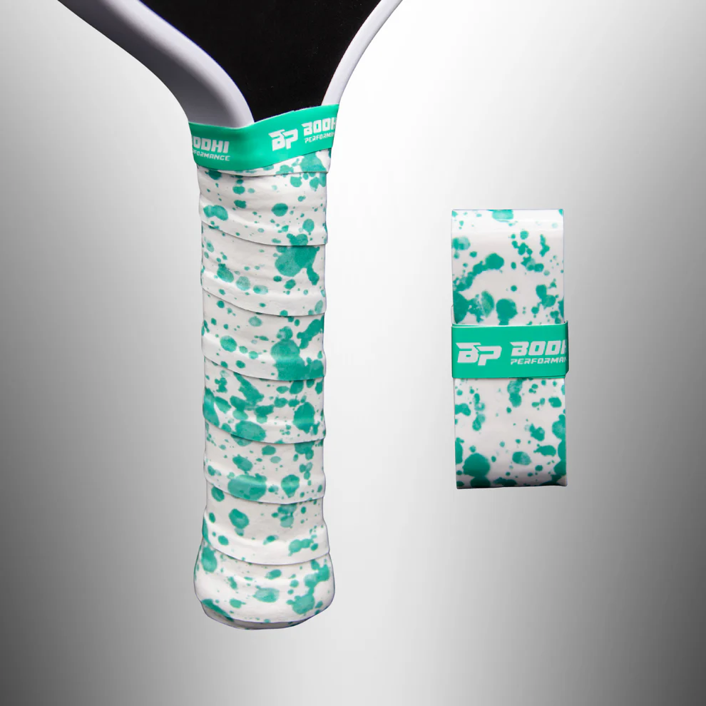 BODHI STYLEtack Overgrips (Each) Premium Pickleball (Teal Splatter)