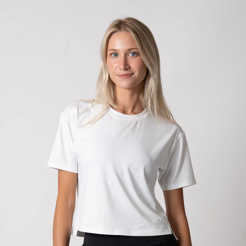 [JOO-400-300352] JOOLA Women's Court Crop Tee (White)